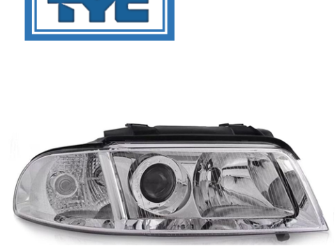 Optico Derecho Audi A4 1999/2000 Halogeno Para Regulacion Electrica O Manual - No Incluye Motor - Usa Dos Ampolletas H7