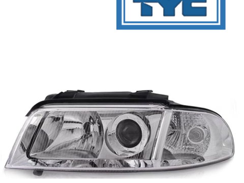 Optico Izquierdo Audi A4 1999/2000 Halogeno Para Regulacion Electrica O Manual - No Incluye Motor - Usa Dos Ampolletas H7