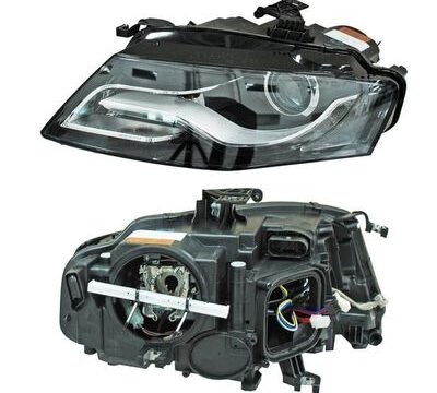 Optico Izquierdo Led Audi A4 2007/2011 Hid Xenon Para Regulacion Electrica - Incluye Motor - Usa Ampolleta D3S