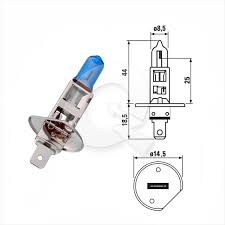 Foco de ampolleta halógena H-1 con luz diurna de 12V y 55W, ideal para automóviles en Chile.