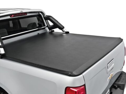 Capota marítima negra para Chevrolet Silverado Doble Cabina Pick Up, compatible con modelos del 2015 al 2018 y Nueva Silverado del 2019 al 2022, con una longitud de 1860 mm.