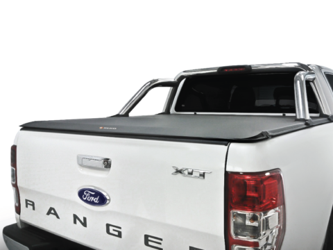 Capota marítima negra para Ford Ranger XLT doble cabina del 2013 al 2021 con barra - imagen principal.