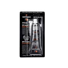 Silicona RTV negra resistente hasta 350 grados, envase de 100 gramos. Ideal para múltiples usos. Producto 9930 en formato de 12 unidades.