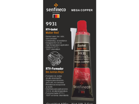 Silicona Rtv Roja Hasta 350 Grados 100 Gramos - 12 Unidades - 9931