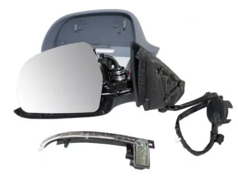 Espejo derecho eléctrico para Audi A3 2000/2003 de 3 puertas, con defroster, luneta azul y convexa. Ideal para pintar, con 5 pines. Perfecto para tu vehículo en Chile.