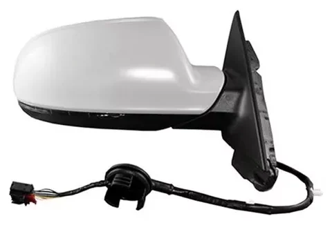 Espejo Derecho Audi A4/S4 2010/2012 Electrico / Con Defroster / Con Senalizador (Blinker) / Para Pintar / Luneta Convexa 6 Pin