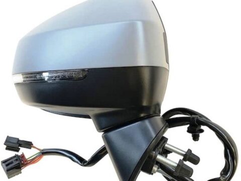 Espejo Derecho Audi A3 2012/2015 3/5 Puertas Electrico / Con Defroster / Con Senalizador (Blinker) / Para Pintar / Luneta Convexa 8 Pin