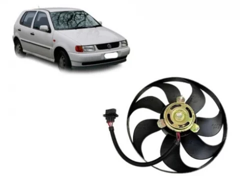 Electroventilador para Volkswagen Polo 1.4 del año 1994 al 2001, motor AHW de 250/60 Watt y 345 mm de tamaño.