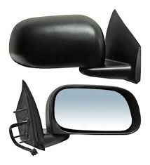Imagen de un espejo derecho eléctrico con defroster para un Dodge Durango modelo 2004 a 2008. Espejo lateral visto desde el lado del acompañante.