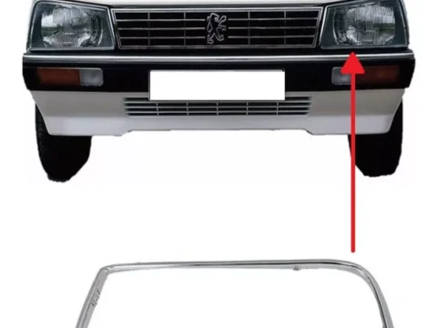 Pieza de repuesto para el bisel derecho izquierdo del Peugeot 505 de los años 1982 a 1996