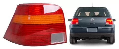 Farol trasero izquierdo de un Volkswagen Golf A4.