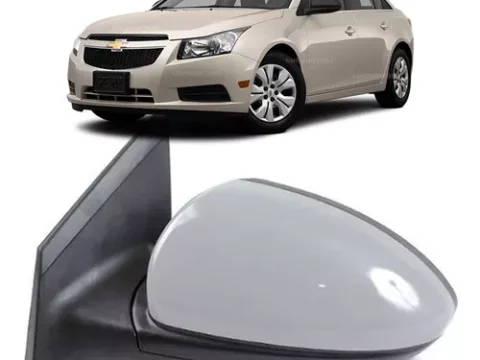 Espejo izquierdo eléctrico para Chevrolet Cruze 2009/2012, ideal para pintar y con luneta convexa. Ideal para vehículos en Chile.