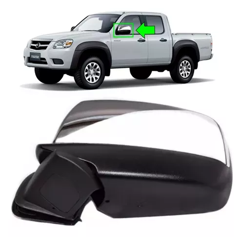 Espejo Derecho Cromado Electrico Mazda Bt50 2006/2009 1 Espejo lateral derecho cromado eléctrico para Mazda BT50, modelo 2006/2009