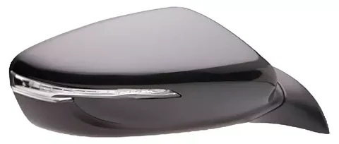 Espejo derecho eléctrico para Kia Cerato 2014/2017 con blinker (intermitente) para pintar y abatible eléctricamente. Compatible con vehículos en Chile.