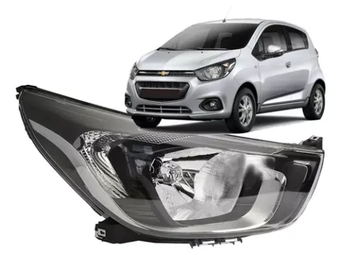 Fotografía principal de un Chevrolet Spark Gt 2018/2020 con el foco en el faro derecho delantero del vehículo.