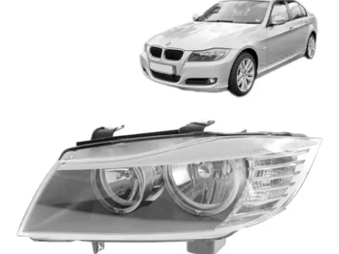 Pieza de un óptico izquierdo para un BMW Serie 3 E90/E91 del año 2008 al 2011, con regulación eléctrica e incluye motor. Perfecto para vehículos en Chile.