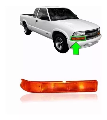 Farol Intermitente Derecho Chevrolet S10 1998/2003 11 Farol intermitente derecho para camioneta Chevrolet S10 del año 1998 al 2003. Pieza de repuesto para vehículos en Chile.