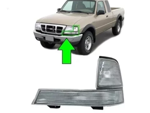 Alt: Farol intermitente izquierdo blanco para Ford Ranger 1998/2000, repuesto de auto en Chile.
