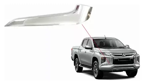 Pieza cromada del embellecedor delantero derecho inferior del parachoques para el modelo Mitsubishi L200 2019 en adelante.