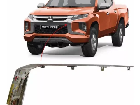 Embellecedor delantero izquierdo superior de parachoques cromado para Mitsubishi L200 año 2019 en adelante.