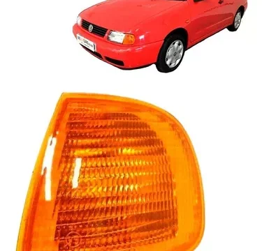 Farol delantero izquierdo de un Volkswagen Polo Classic modelo 1996 a 2001 en color ámbar.
