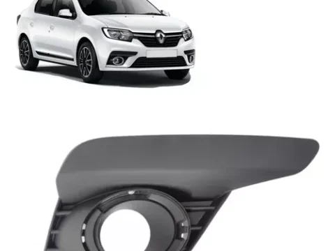 Pieza de repuesto para el bisel neblinero derecho de un Renault Symbol modelo 2017 a 2021, vista desde un ángulo frontal.