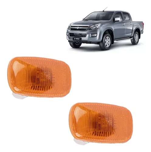 Farol Lateral (Tapabarro) Chevrolet Dmax 2015/2021 - Ambar 12 Farol lateral de color ámbar de un Chevrolet Dmax modelo 2015 a 2021.