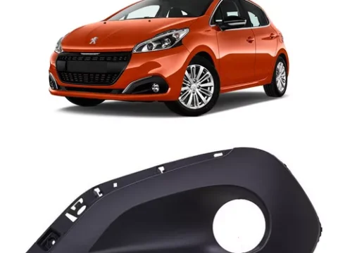 Pieza de repuesto: bisel derecho con agujero para Peugeot 208 del año 2015 al 2020. Ideal para automóviles en Chile.