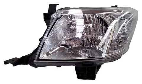 Luz delantera de un faro izquierdo de Toyota Hilux modelo 2012 a 2015 con soquete, en color blanco.