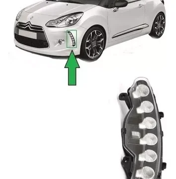Farol delantero izquierdo de Citroen DS3 modelo 2010 a 2014 con luces diurnas LED