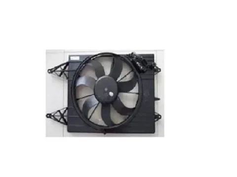 Pieza de repuesto: imagen del electroventilador completo para Volkswagen Gol G5 del año 2008 al 2012. Producto para automóviles en Chile.