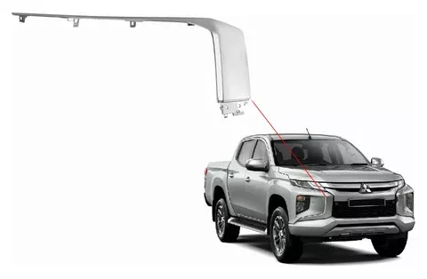 Embellecedor cromado derecho superior para Mitsubishi L200 modelo 2019 a 2024, imagen principal.