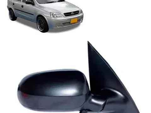 Espejo derecho del Chevrolet Corsa Evolution/Montana 2002-2010 manual con comando, listo para ser pintado.