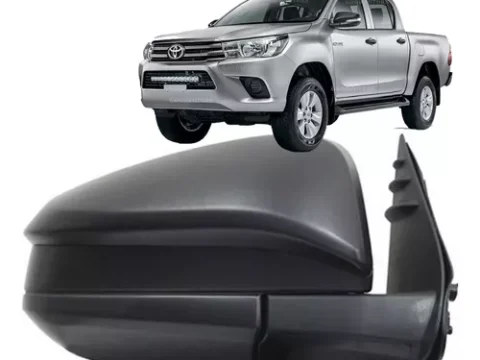 Espejo derecho eléctrico negro para Toyota Hilux Revo 2016/2023.
