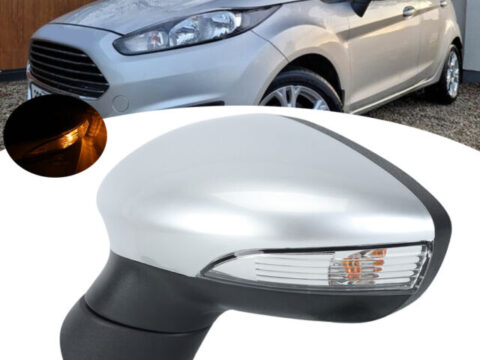 Espejo derecho eléctrico para Ford Fiesta 2013/2017 con blinker, para pintar, con defroster y 6 pines
