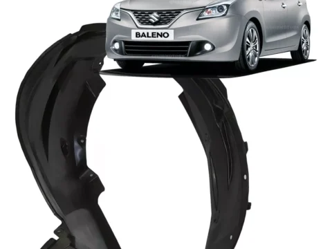 Guardafango izquierdo de color negro para Suzuki Baleno modelo 2016-2019. Pieza de repuesto para auto.