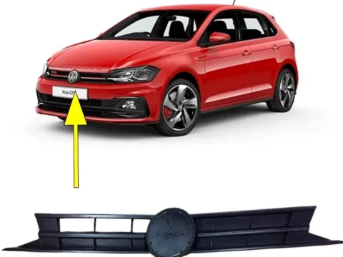 Fotografía de un Volkswagen Polo Virtus 2019/2022 con máscara frontal, ideal para audiencia chilena.