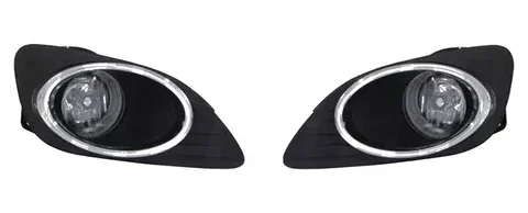 Luces antiniebla para Toyota New Yaris modelo 2006 a 2013, diseño para sedán con bisel cromado. Ideal para autos en Chile.