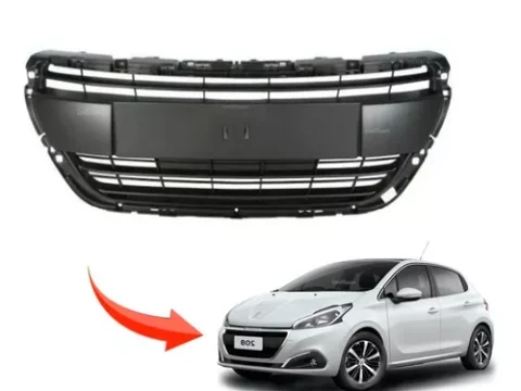 Pieza de repuesto para automóvil: Rejilla Central del Parachoques Delantero Peugeot 208 modelo Allure 2015-2020