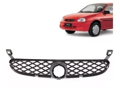 Frontal de un automóvil Chevrolet Corsa del año 2000 a 2003 con diseño de máscara tipo hexágono.