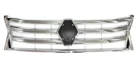 Cromada máscara frontal de Renault Duster 2012 a 2015, accesorio vehicular elegante y llamativo.
