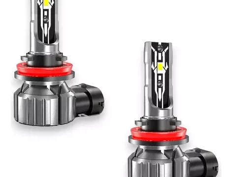 Dos ampolletas LED H11 con temperatura de color de 6.000 Kelvin, 4.000 lúmenes y potencia de 16 watts en un set. Ideal para audiencia chilena interesada en iluminación automotriz. ¡Ahorra energía y mejora la visibilidad en tus viajes!