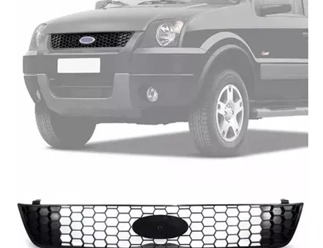 Máscara delantera de un Ford Ecosport modelo 2003 a 2007, vista desde el frente en un fondo despejado.