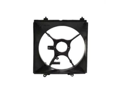 Pieza de repuesto para el electroventilador de un Mitsubishi Lancer modelo 1998/2000, vista desde arriba con todas sus partes visibles.