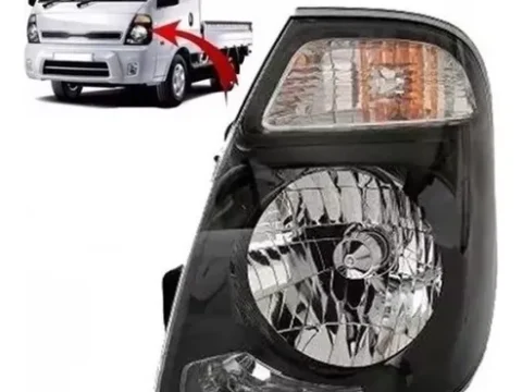 Óptico izquierdo de un Kia Frontier 2014 en adelante, con foco y detalles bien iluminados.