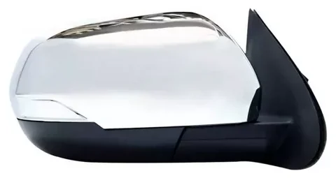 Repuesto de espejo derecho cromado eléctrico para Mitsubishi L200 Triton 2019 en adelante, abatible eléctricamente, con blinker. Ideal para reemplazar el modelo KL-MB603AESQR.