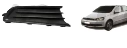 Rejilla del parachoques derecho para Volkswagen Gol Trend G6 del año 2013 al 2016, sin orificio. Repuesto original. Chile.