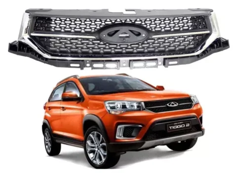 Imagen del frontal del Mascara Chery Tiggo 2 modelo 2017 a 2023, un SUV compacto de la marca china Chery, con diseño moderno y elegante para el mercado automotriz chileno.