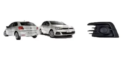 Rejilla para el parachoques derecho de un Volkswagen Gol Trend G7 2016/2018 sin orificio. Pieza de repuesto original.