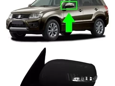 Espejo izquierdo eléctrico con senalizador para pintar de un Suzuki Grand Nomade 2016/2019.